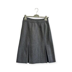 MIU‎ MIU Gray Wool Pleated Skirt, Size 44 Italy, Never worn new condition
